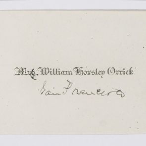 Business card: Mr. William Horsley Orrick