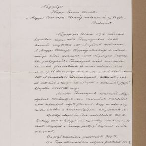 Letter of acknowledgement of the Hungarian Geographical Society to Ferenc Hopp
