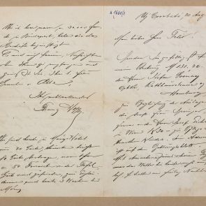 Ferenc Hopp's letter to Aladár Félix from Csorbató (Štrbské pleso)