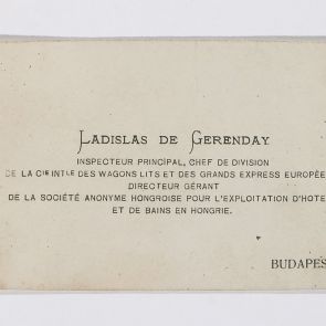 Business card: Ladislas de Gerenday
