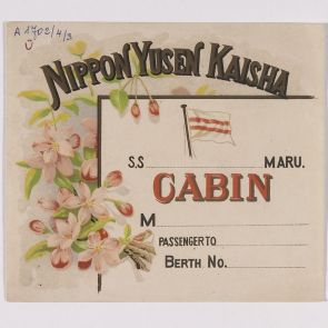 Blank ticket of Nippon Yusen Kaisha shipping company