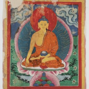 Gautama Sákjamuni Buddhát ábrázoló cakli