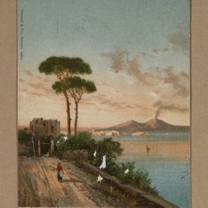 Ferenc Hopp's postcard to Aladár Félix from Naples