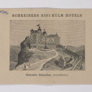 Restaurant check issued to Ferenc Hopp by Schreiber's Rigi-Kulm Hotels