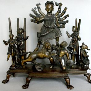 Goddess Durga Slaying the Demon Buffalo Mahisha