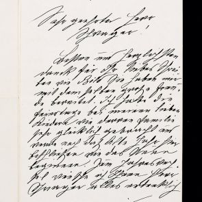Hermine Fridetzky's letter to Ferenc Hopp from Krefeld